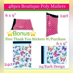 48pcs 6x9’ Mix ~ Poly mailer Bags 🌿🆕🌿
~BONUS⭐️48ct Free Thank You Stickers
